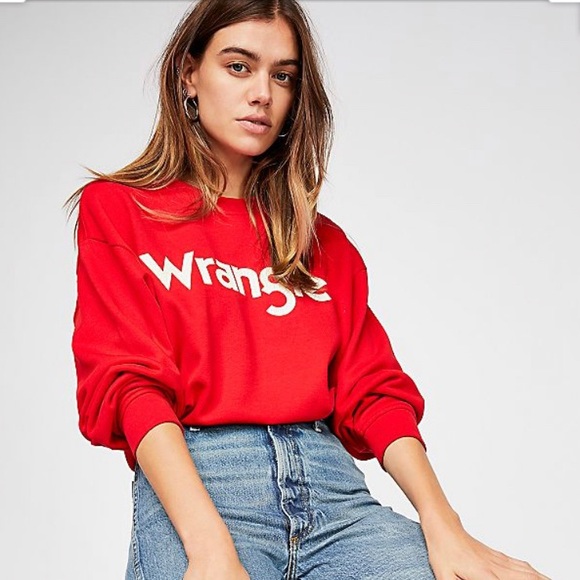 Wrangler Tops - Free people Wrangler Logo Sweatshirt